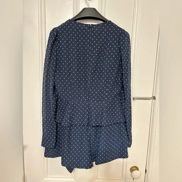 Self-Portrait Polka Dot Print Square Neckline Romper - Picture 6 of 10